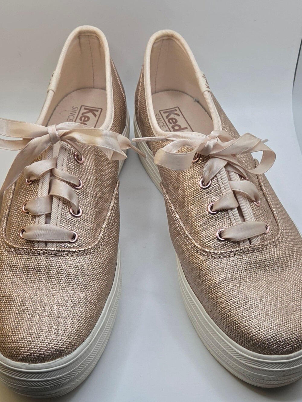 Keds Women's Rose Gold Platform Canvas Sneaker